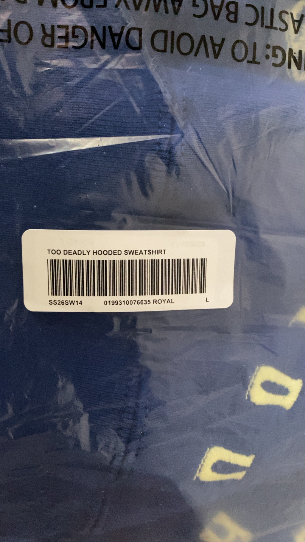 Supreme 'Too Deadly' Hoodie - Royal Blue