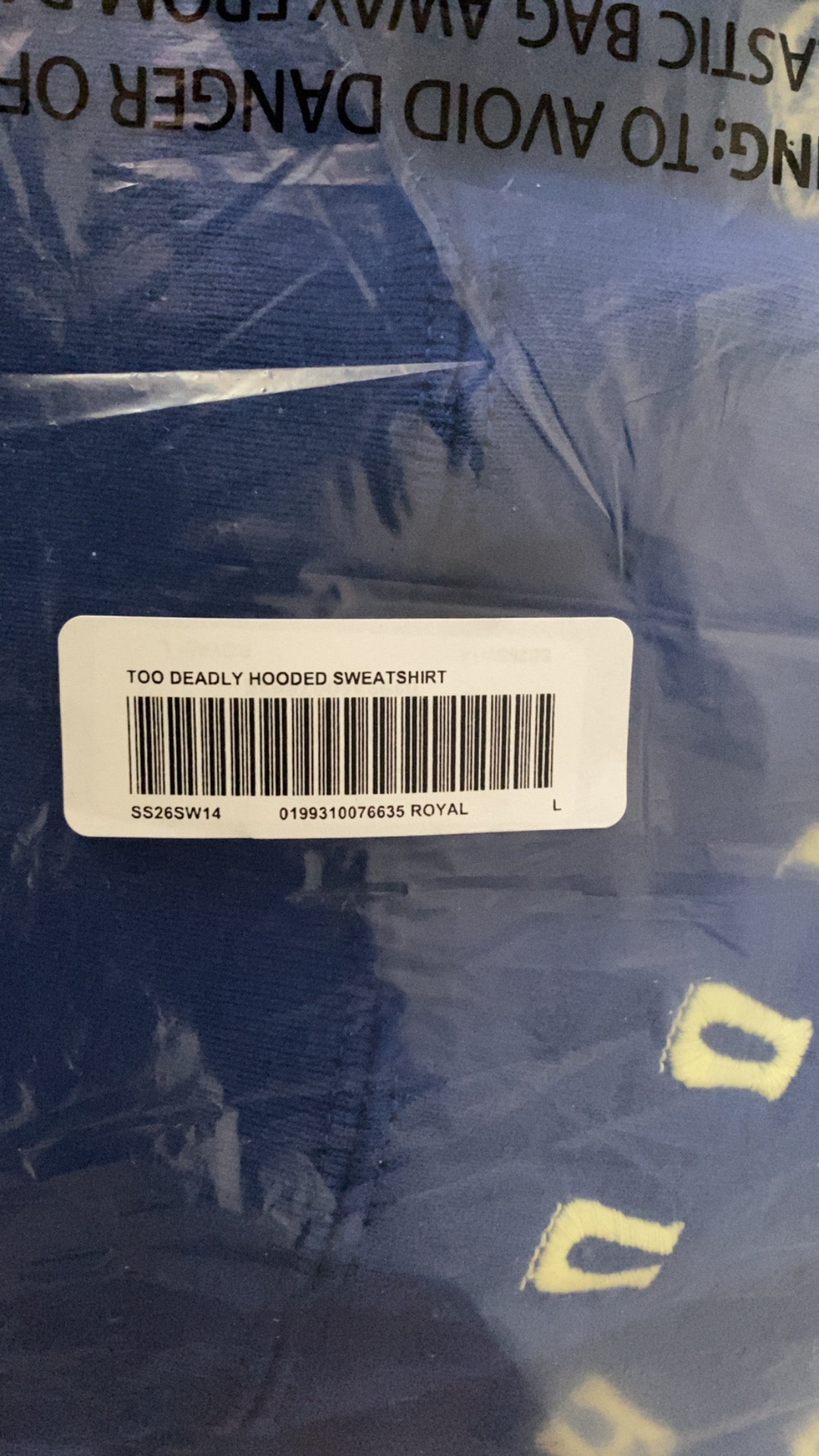 Supreme 'Too Deadly' Hoodie - Royal Blue