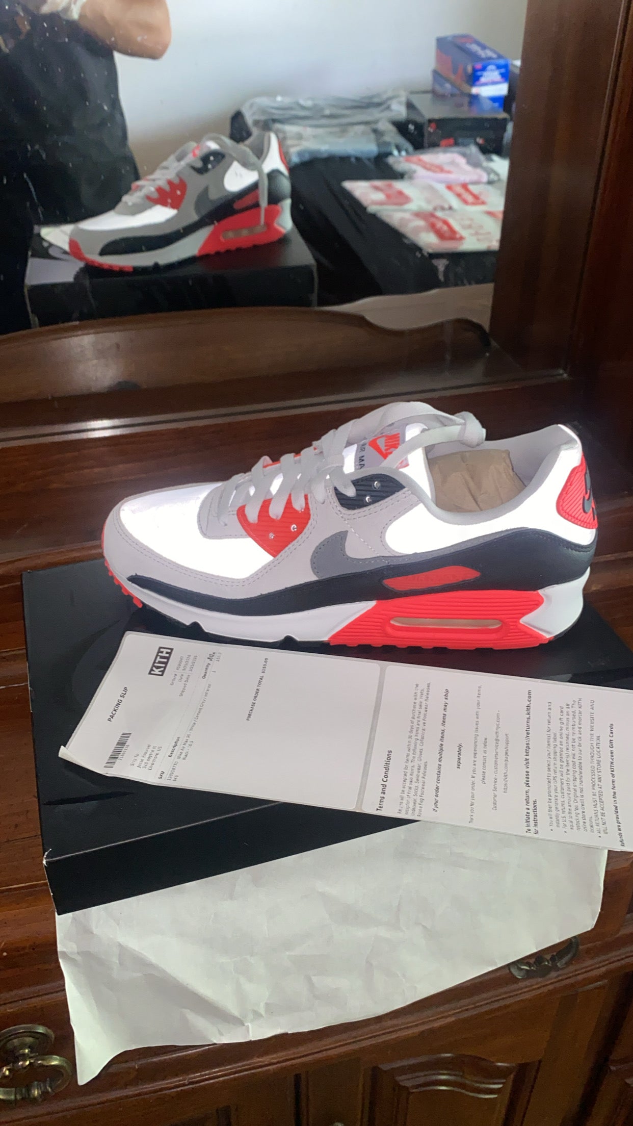 Nike Air Max 90 - White / Cement Grey / Infrared / Black